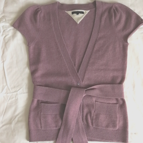 Tommy Hilfiger Sweaters - ☀️HP☀️100% Cashmere Short Sleeve Cardigan, Tommy,  Size US M